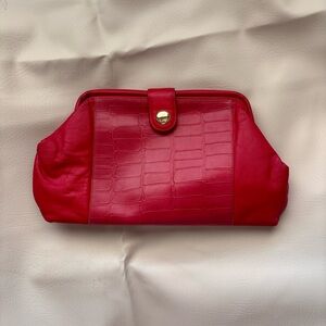 Red Leather Clutch